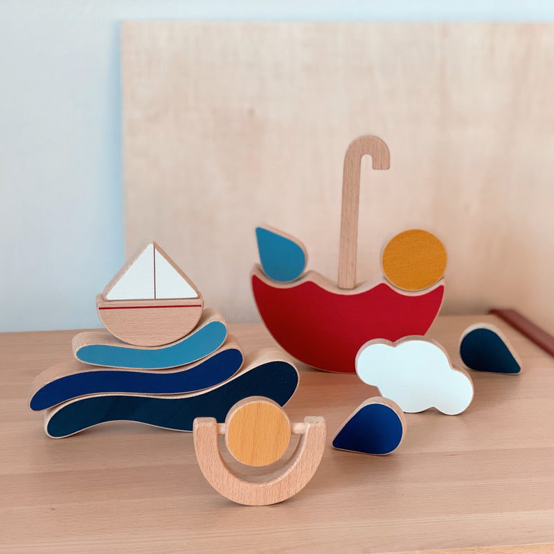 Boat and Waves Stacking Toy