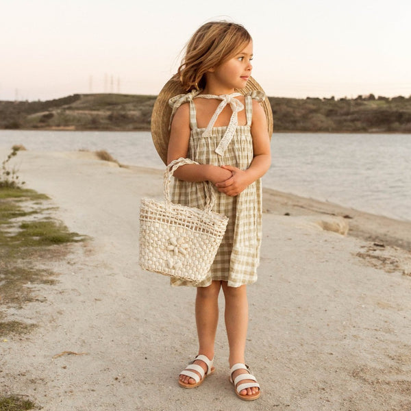 Shoulder tie summer dress cheap