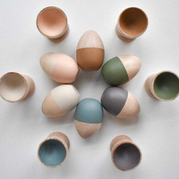 elm and otter egg and cup sorting muted tones